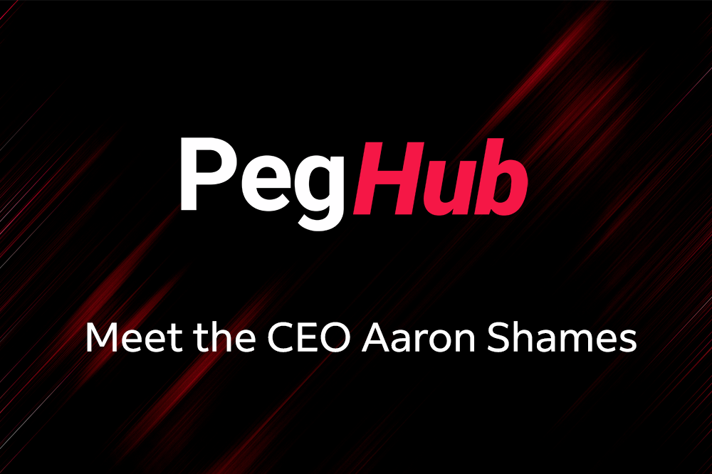 PegHub logo with text Meet The CEO Aaron Shames