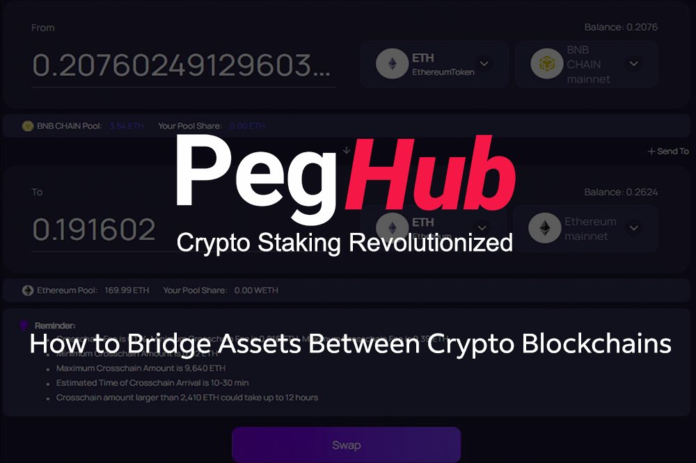 PegHub Logo Crypto Staking Revolutionized - How to bridge assets across crypto blockchains